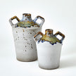 Global Views Volcan Grey Reactive Green Handled Jars