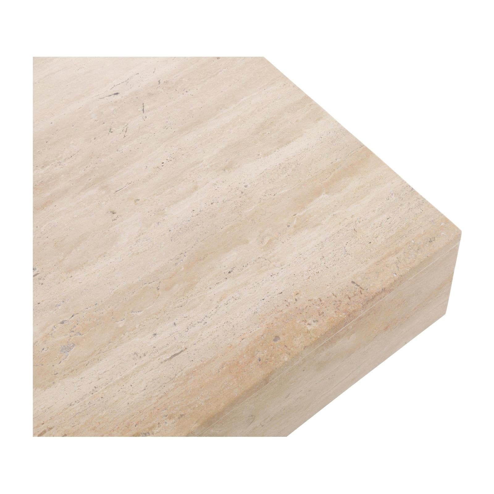 Fairfield Tivoli Square Travertine Cocktail Table