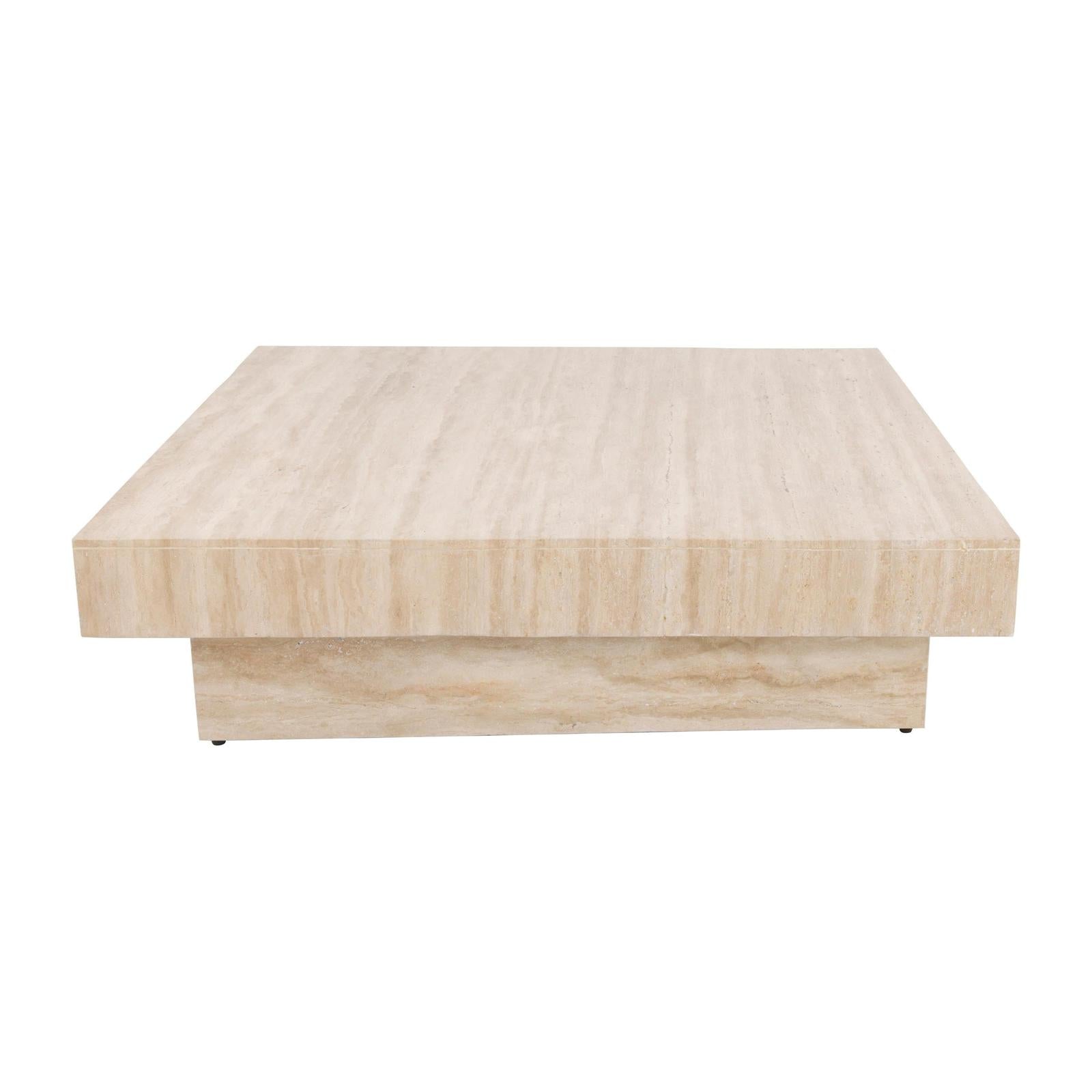 Fairfield Tivoli Square Travertine Cocktail Table