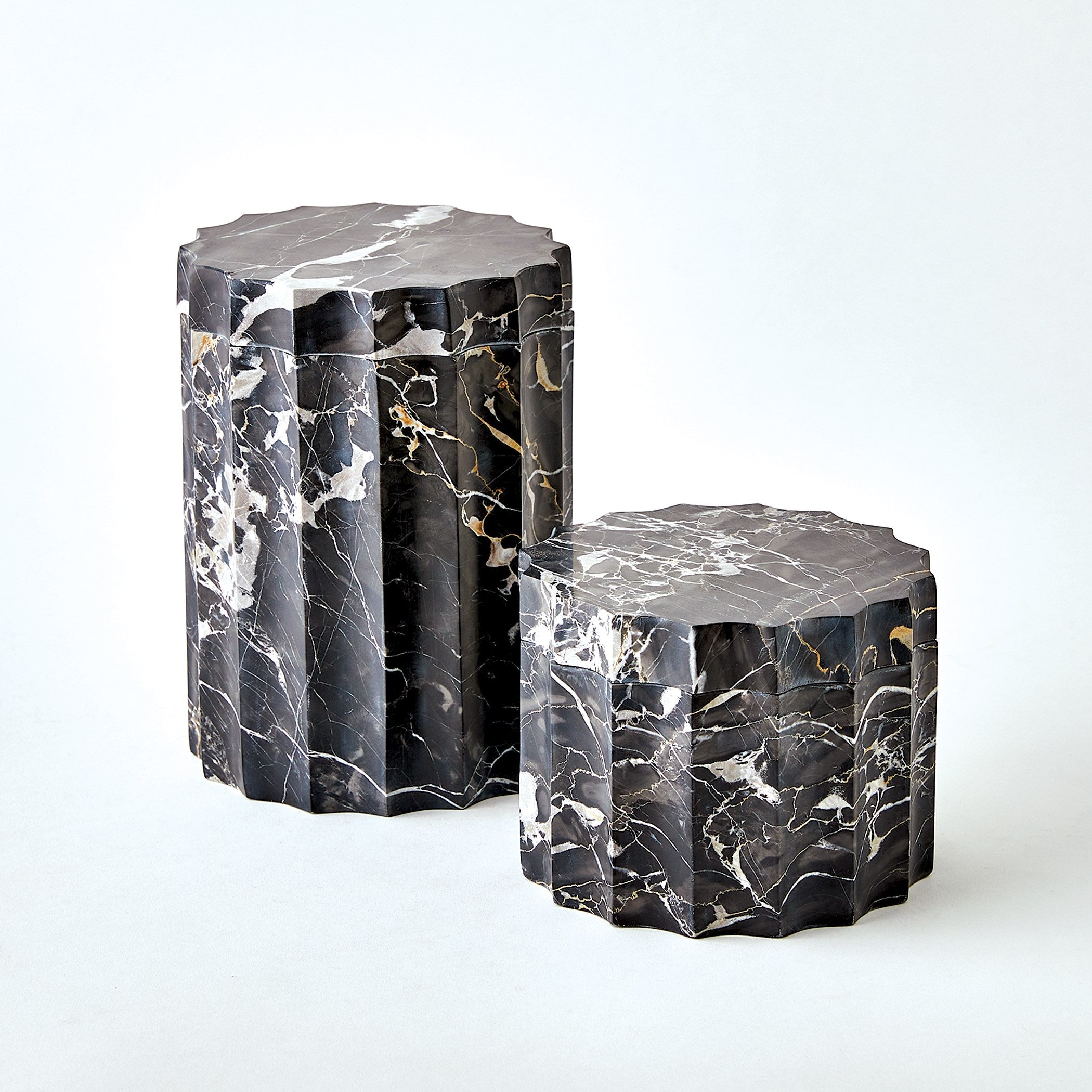 Global Views Ionic Jars and Trays Golden Portoro