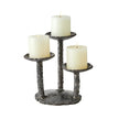 Global Views Natural Iron Forest Blossom Candle Holder
