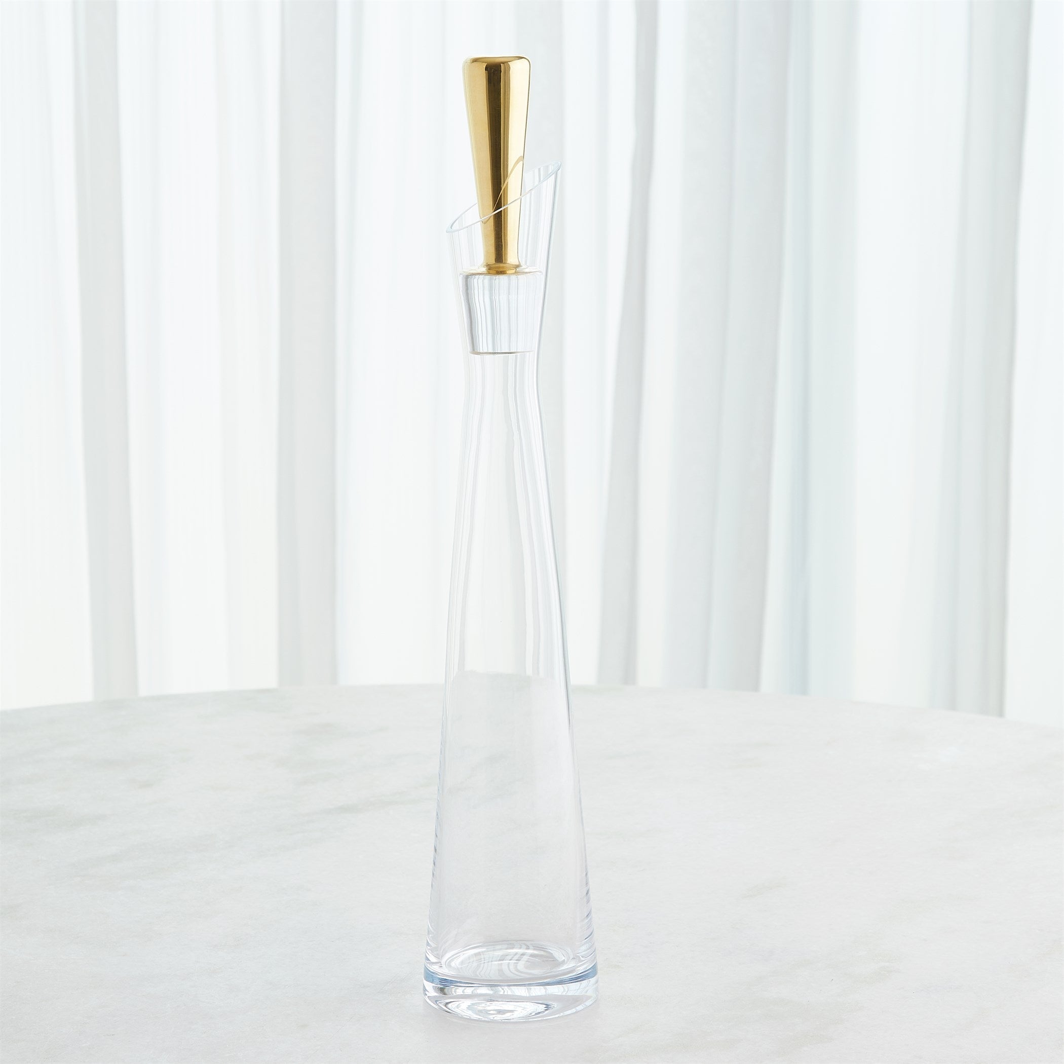 Global Views Gold Slant Decanter