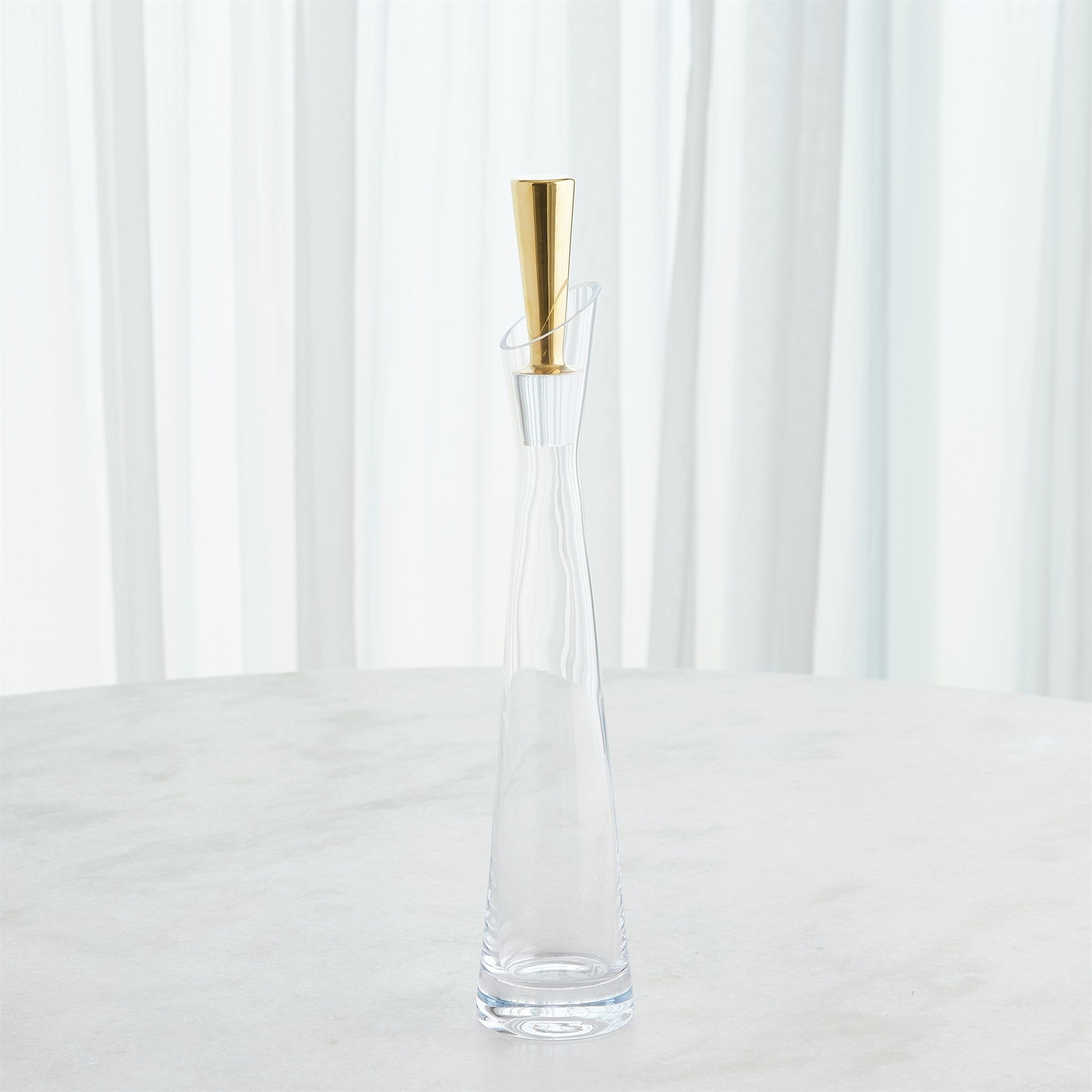 Global Views Gold Slant Decanter