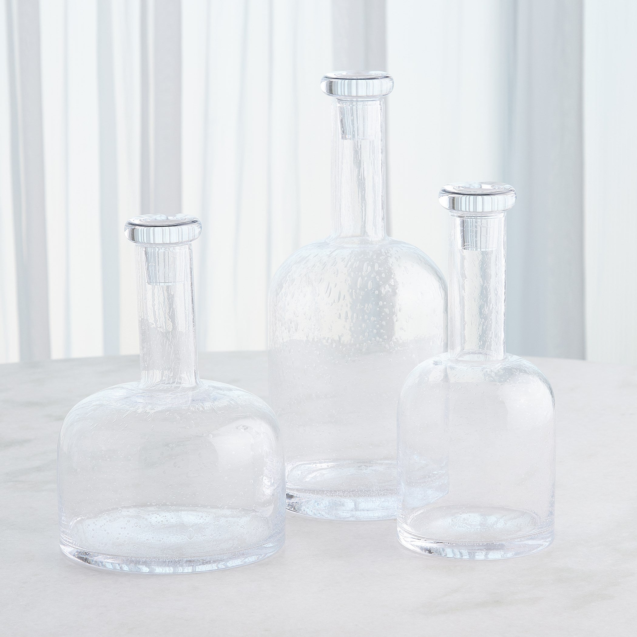Global Views Necked Seeded Decanter