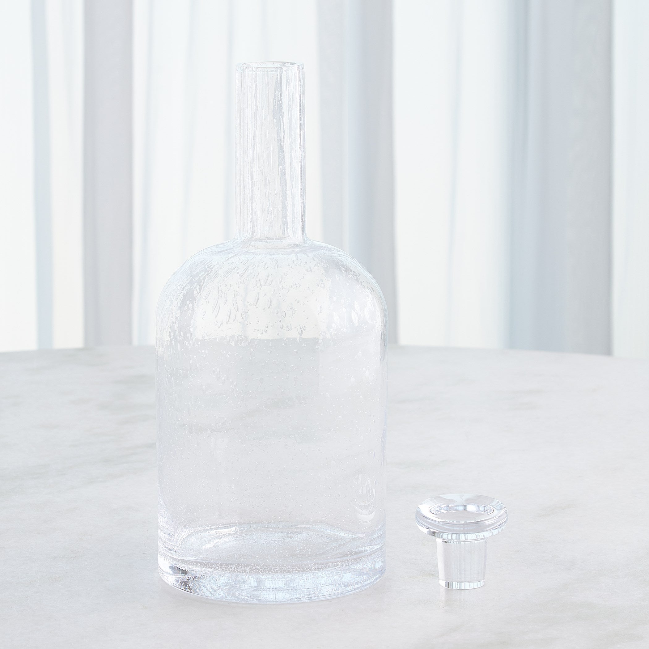 Global Views Necked Seeded Decanter
