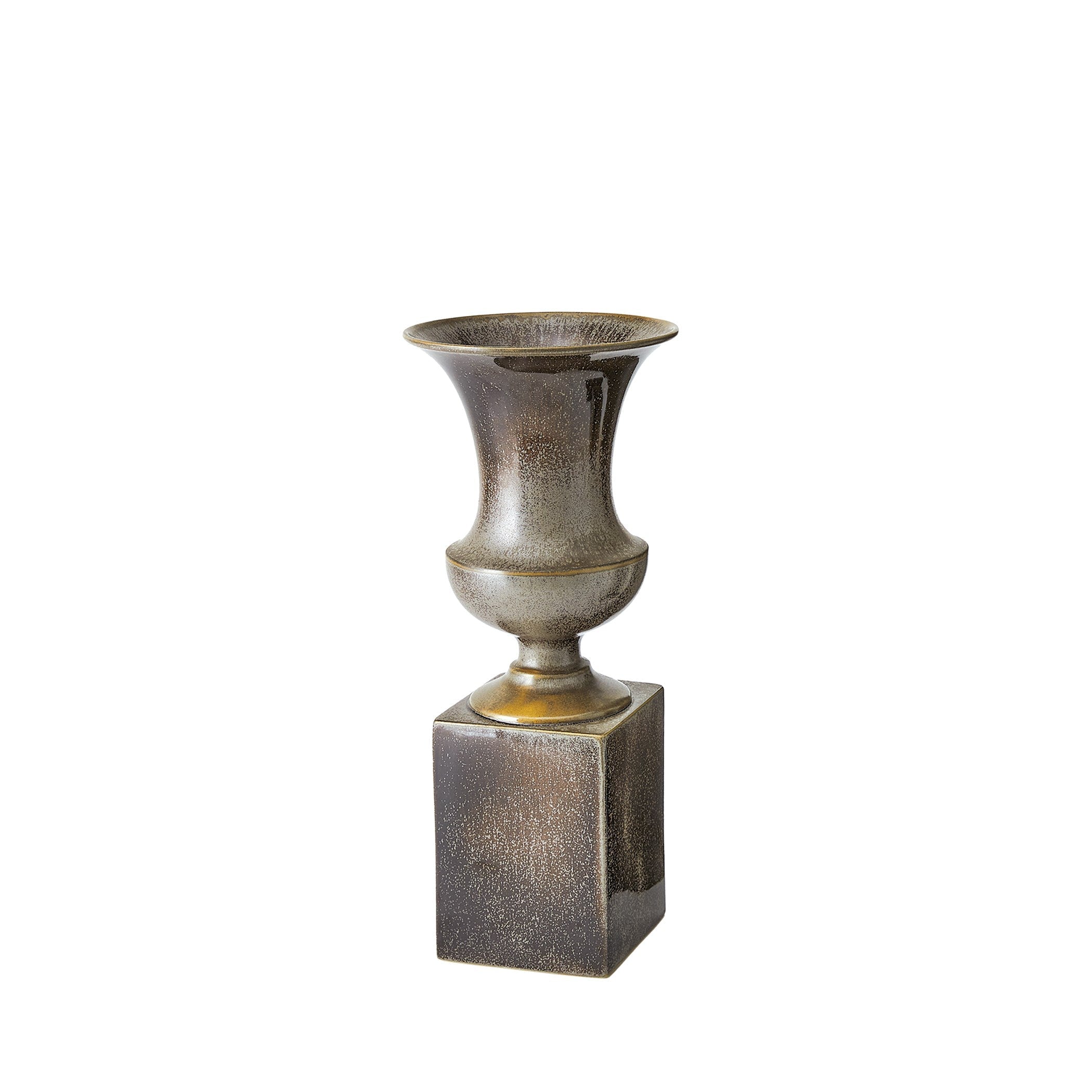 Global Views Reactive Silver Pedestal Vase