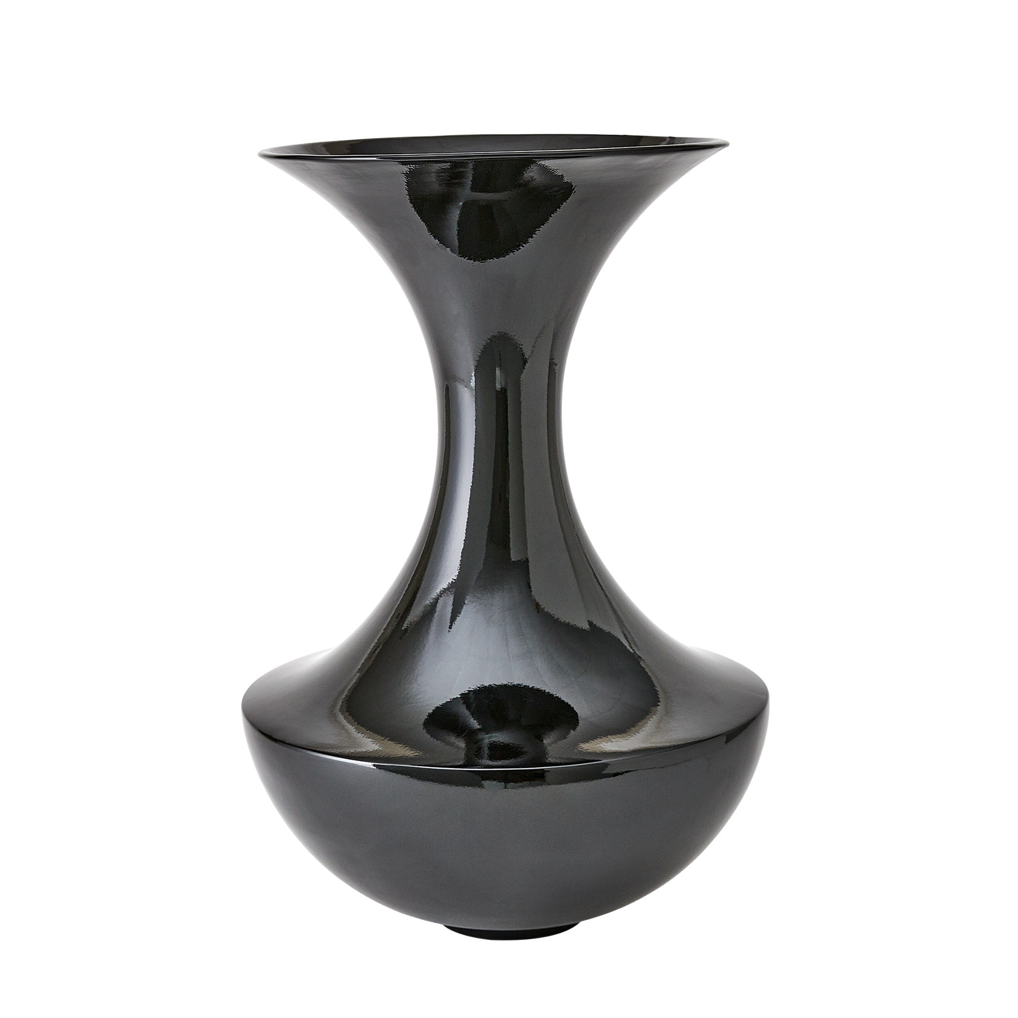Global Views Black Trumpet Vase