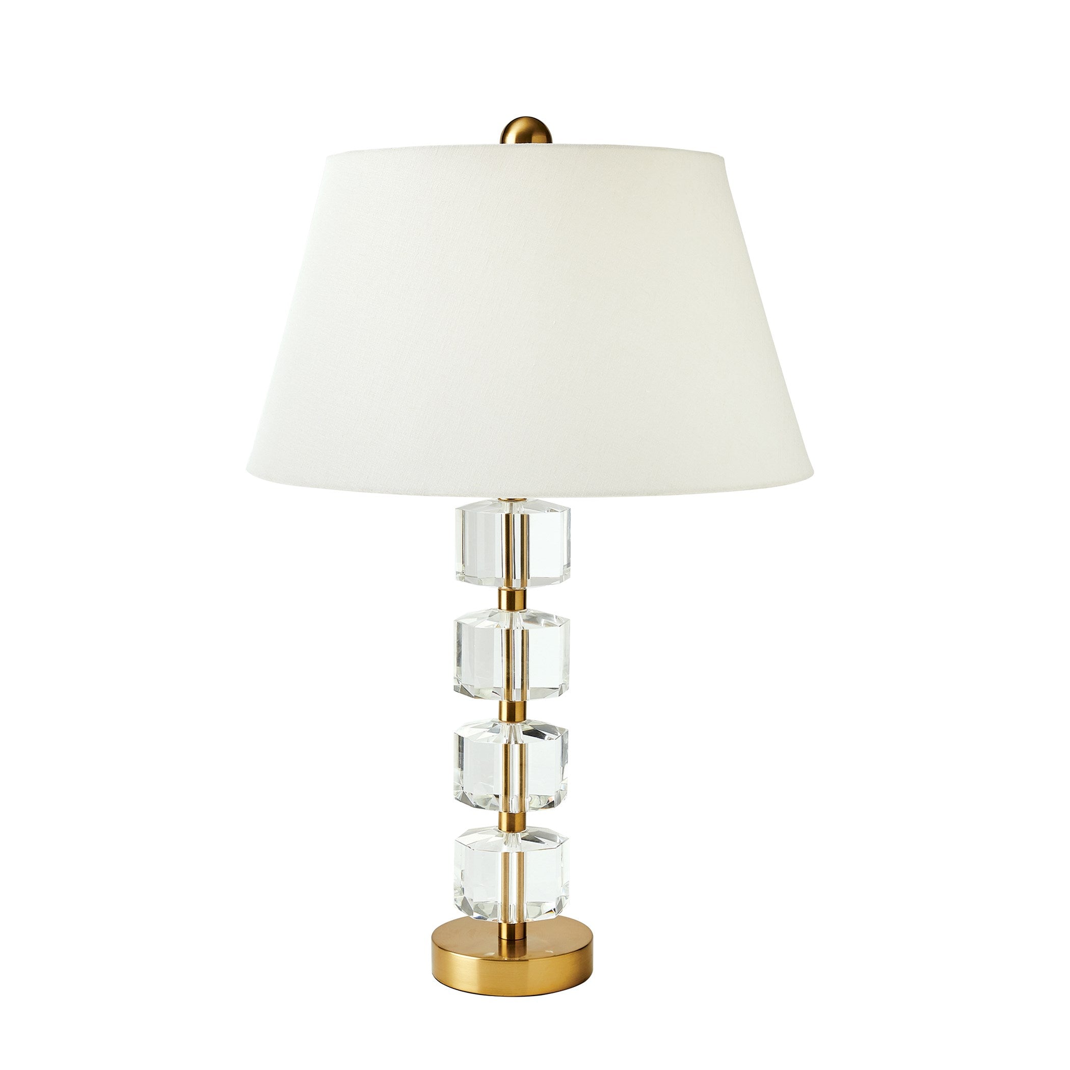 Global Views Stacked Faceted Crystal Lamp