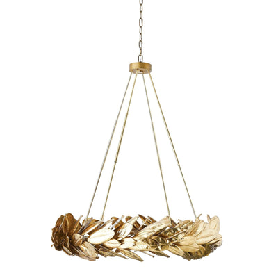 Global Views Brass Laurel Chandelier