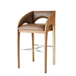 Global Views Arches Bar Stool-Nutmeg/Champagne