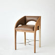 Global Views Arches Counter Stool-Nutmeg/Champagne