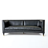 Global Views Arc Sofa-Black Leather