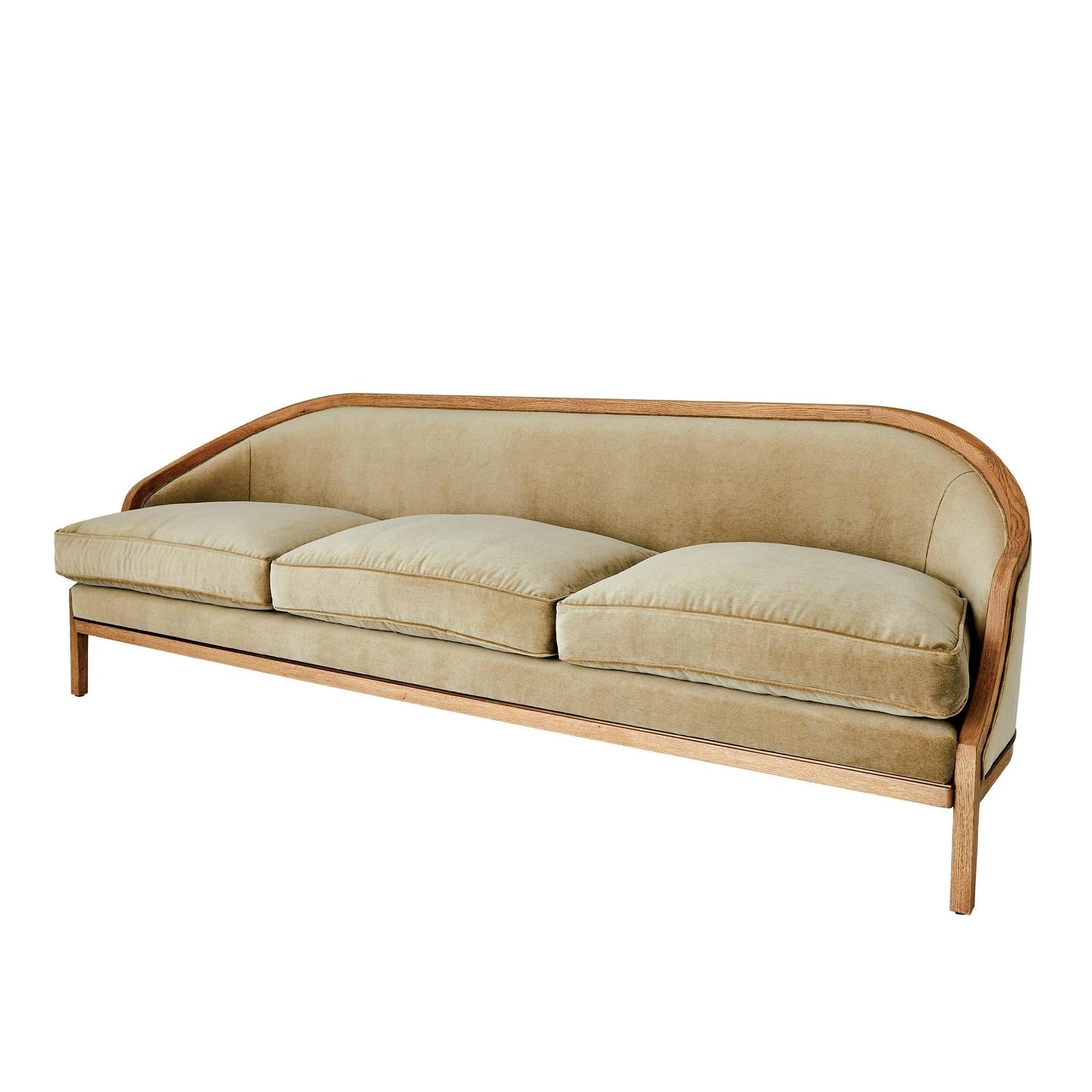 Global Views Tailored Sofa-Bleached Oak