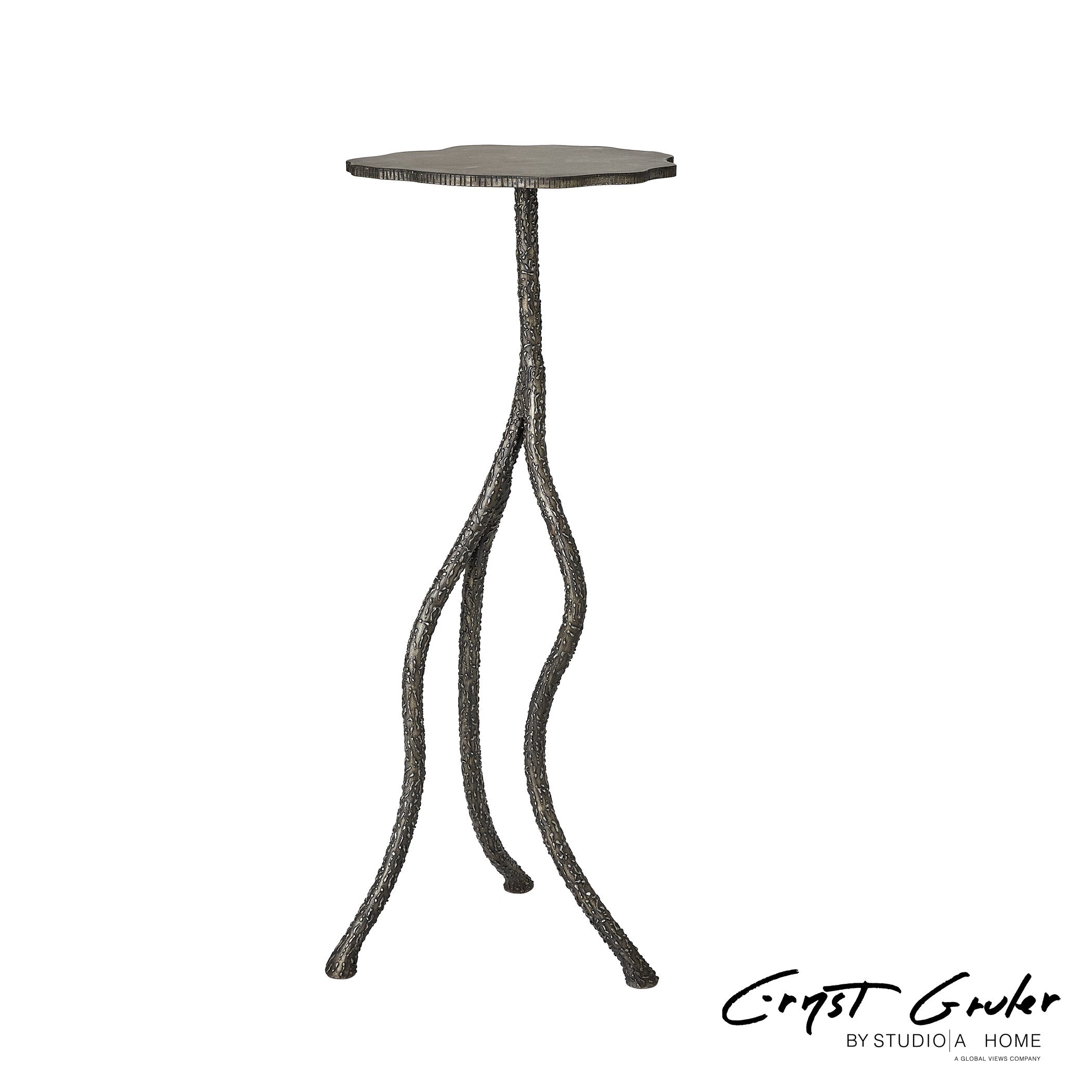Global Views Natural Iron Forest Blossom Pedestal
