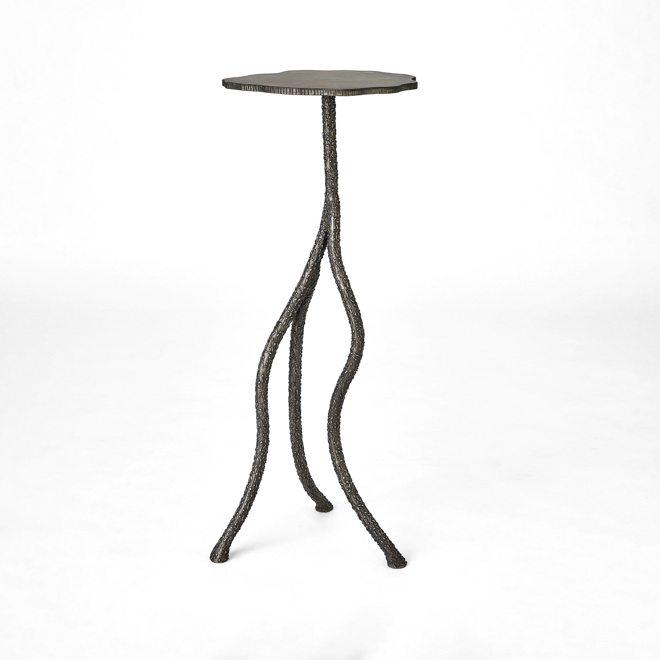 Global Views Natural Iron Forest Blossom Pedestal