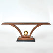 Global Views Colby Console Walnut/Brass