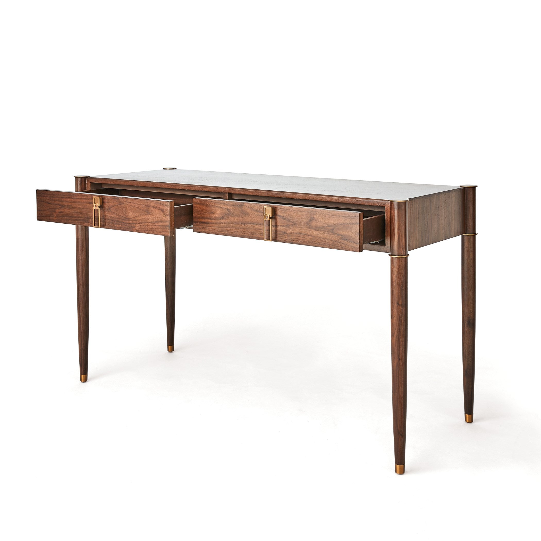 Global Views Triple Curve Desk Walnut