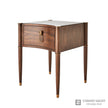 Global Views Triple Curve Side Table Walnut