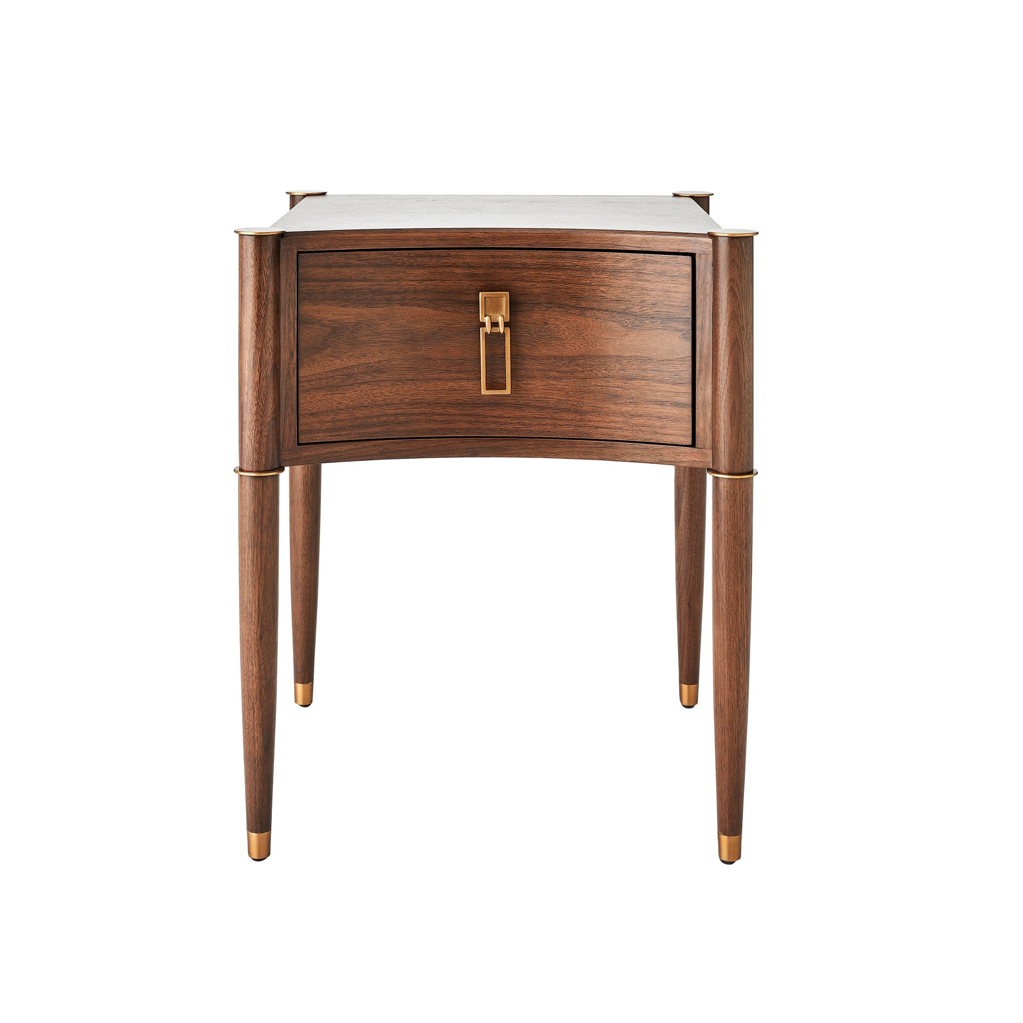 Global Views Triple Curve Side Table Walnut