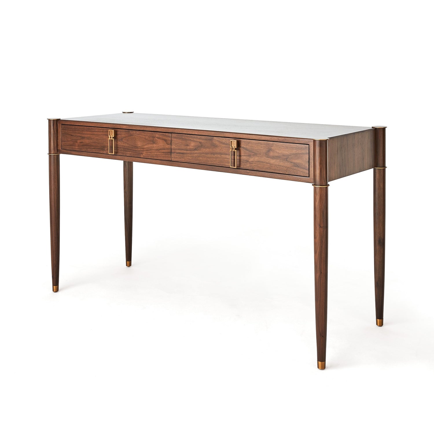 Global Views Triple Curve Desk Walnut