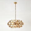 Global Views Brass Cabochon Amber Glass Chandelier