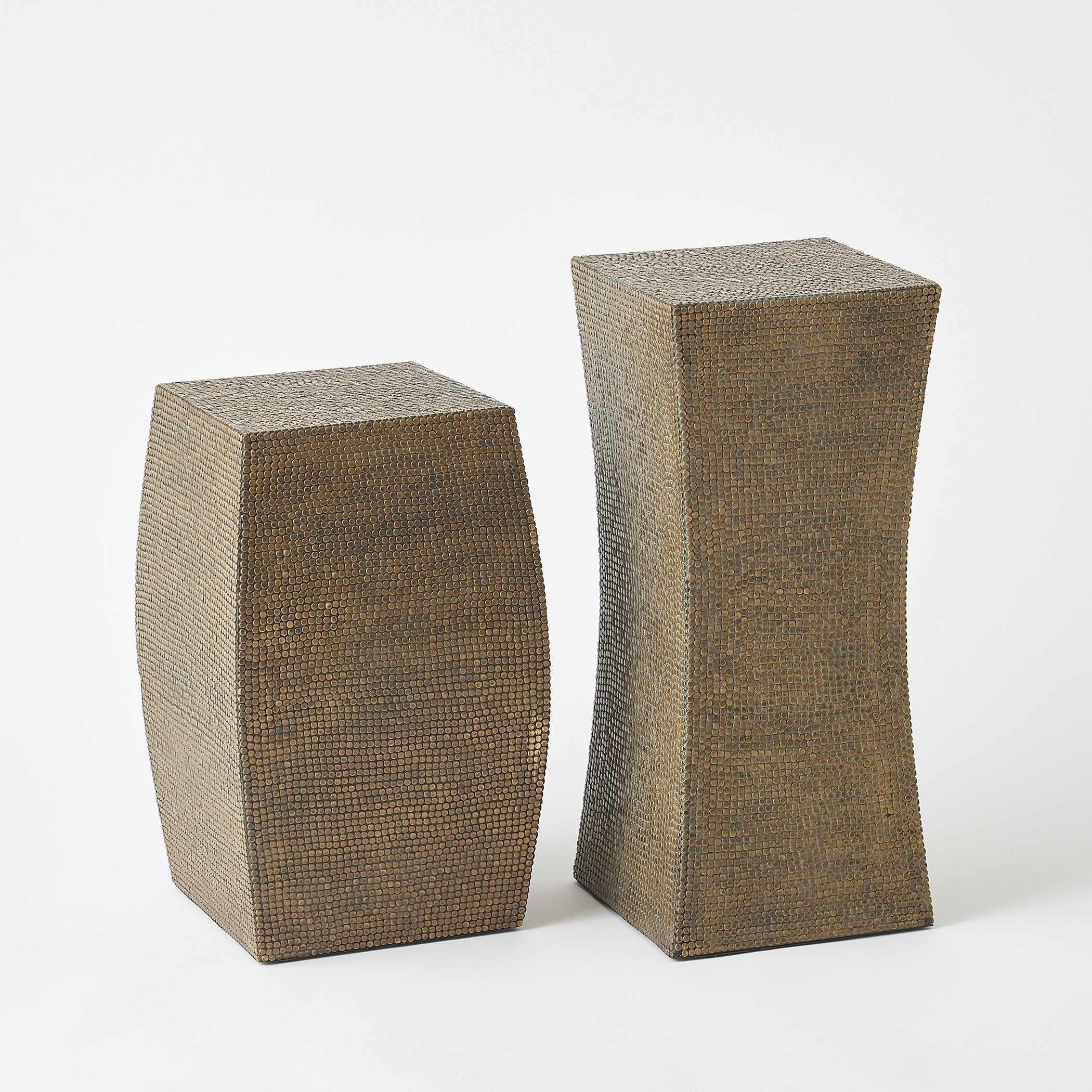 Global Views Aged Brass Lames Table