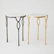 Global Views Chiseled Loop Table Gold Leaf