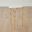 Global Views Chiseled Loop Table Gold Leaf