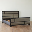 Global Views Brazil Bed-Black Cerused Oak
