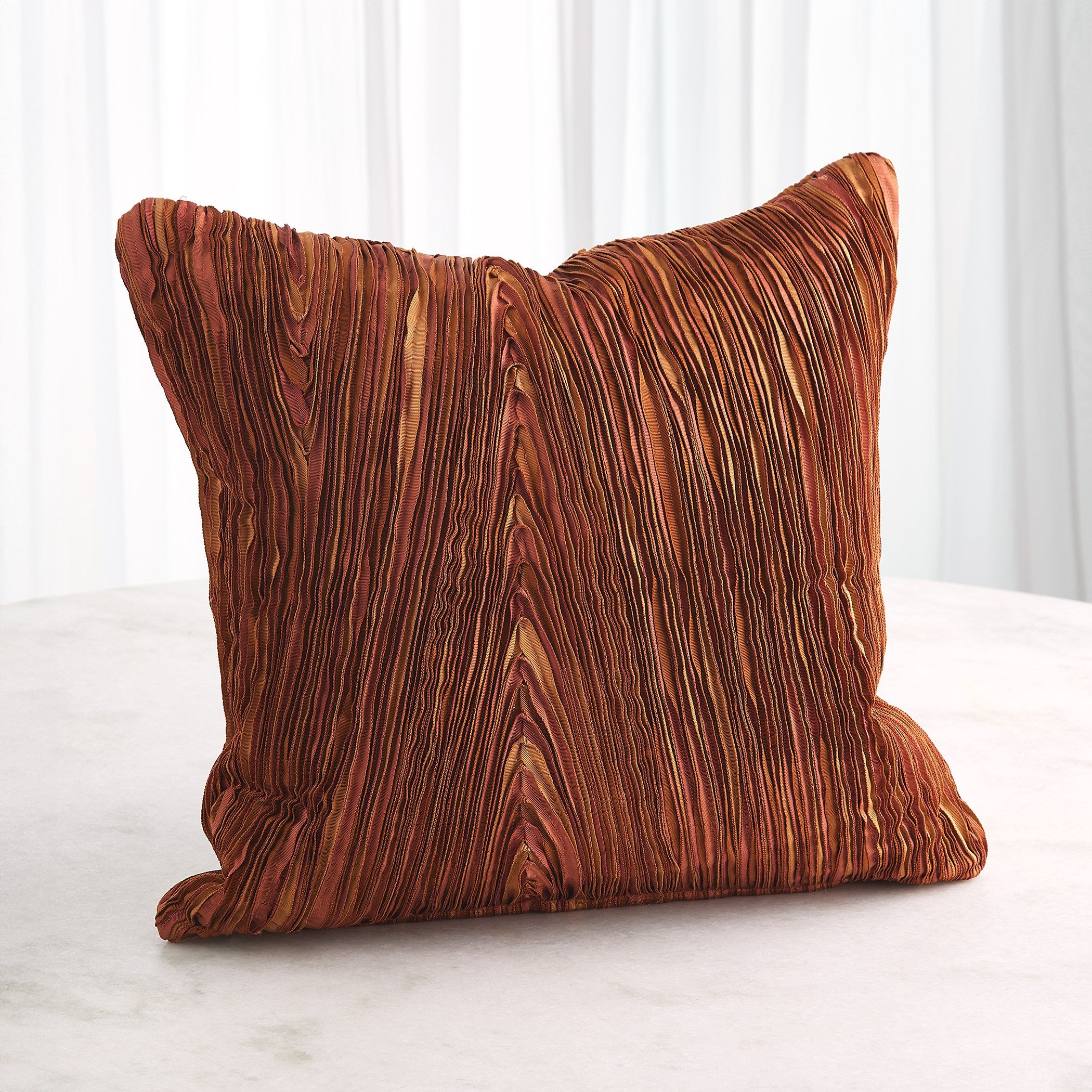 Global Views Ribbon Pillow Rust