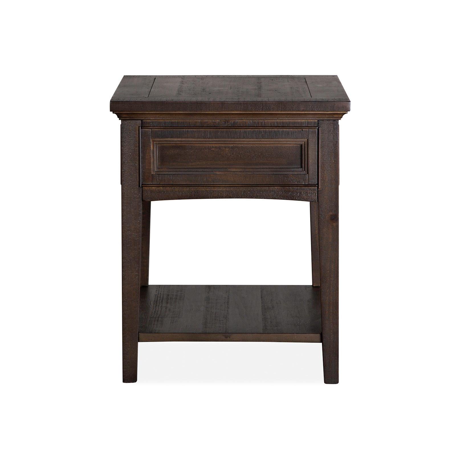 Magnussen Home Westley Falls Graphite Rectangular End Table