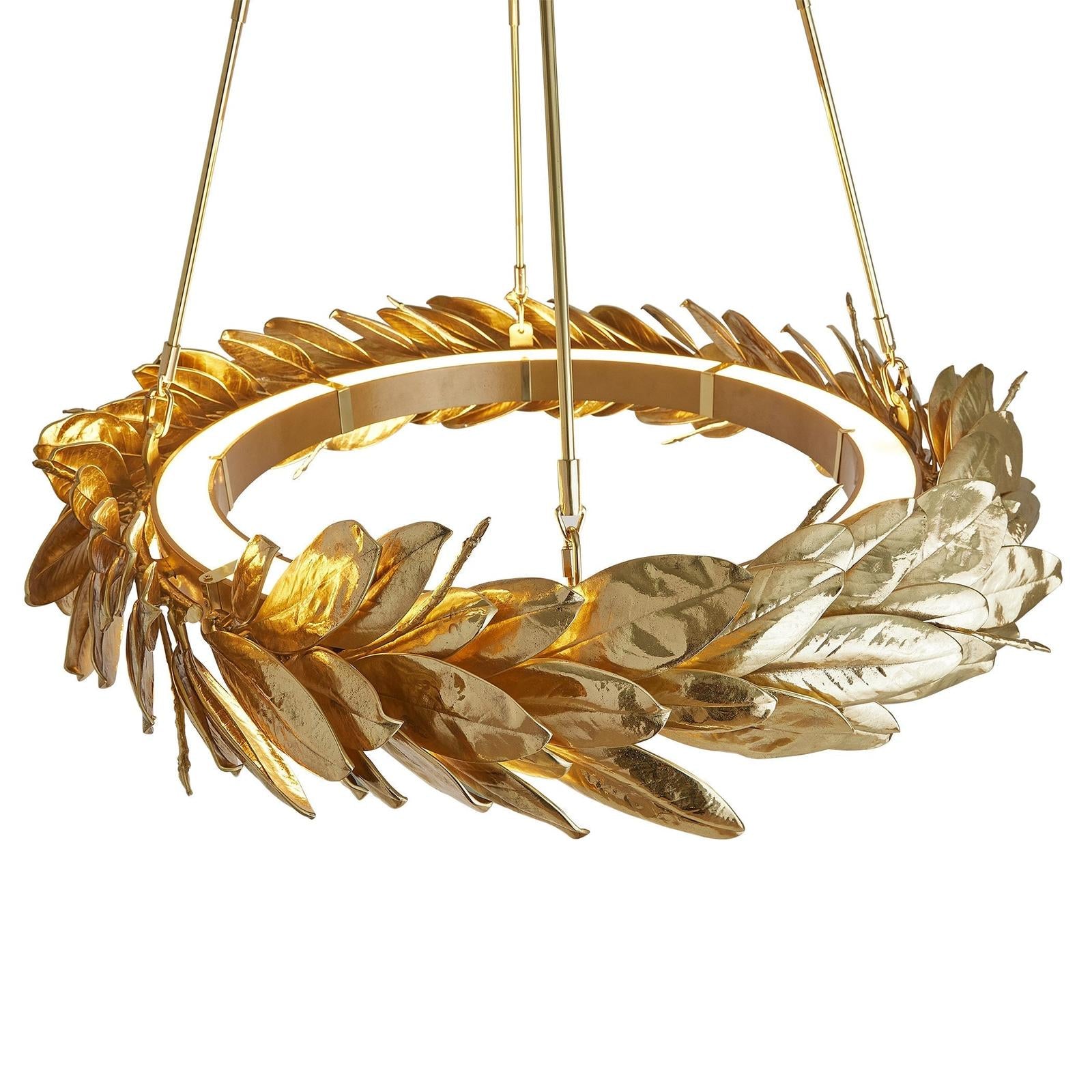 Global Views Brass Laurel Chandelier