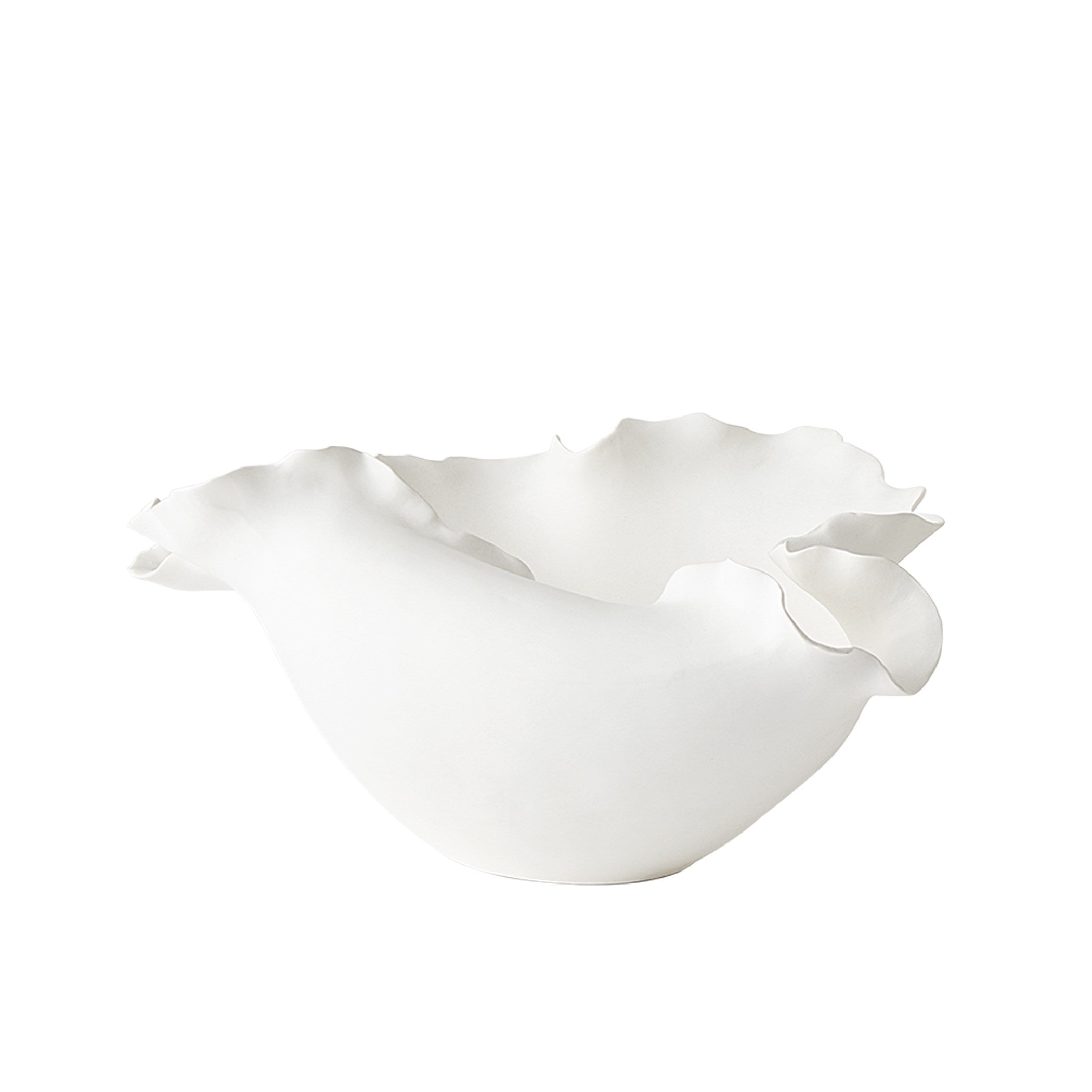 Global Views Matte White Folios Bowl