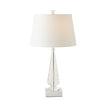 Global Views Marble Base Tapered Crystal Lamp