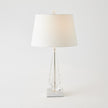 Global Views Marble Base Tapered Crystal Lamp