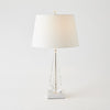 Global Views Marble Base Tapered Crystal Lamp