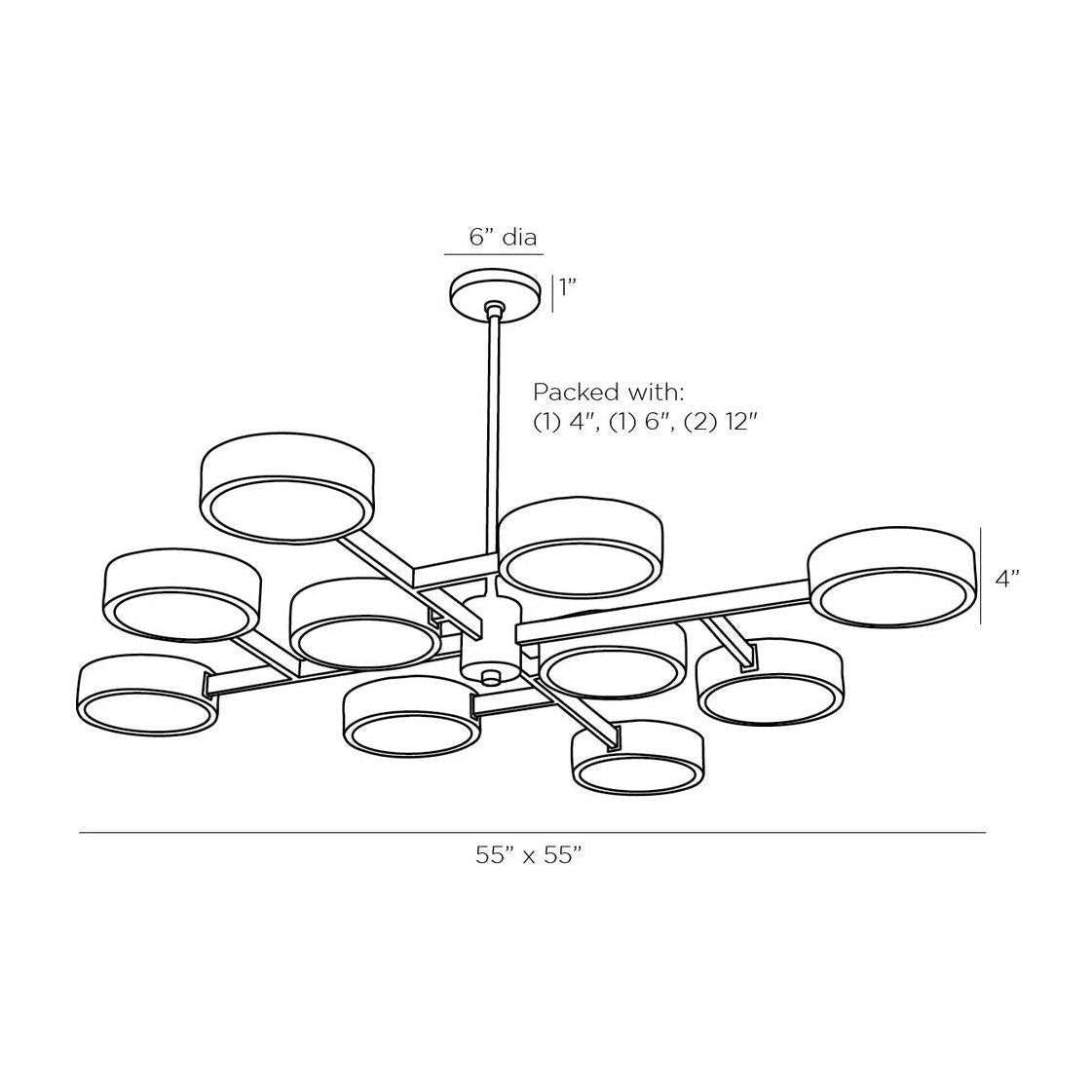 Arteriors Linus Large Starburst Chandelier