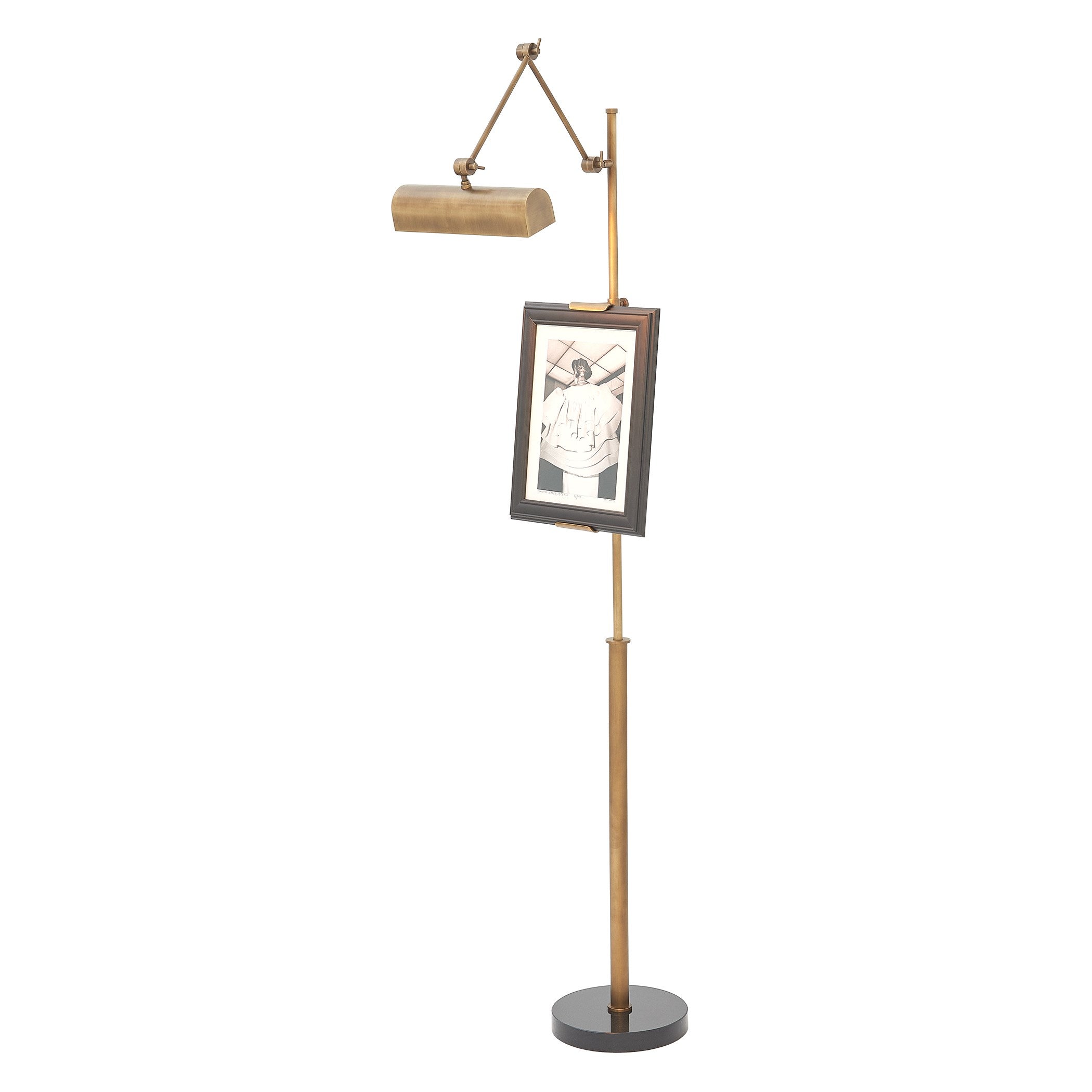 Global Views Display Floor Lamp-Brass