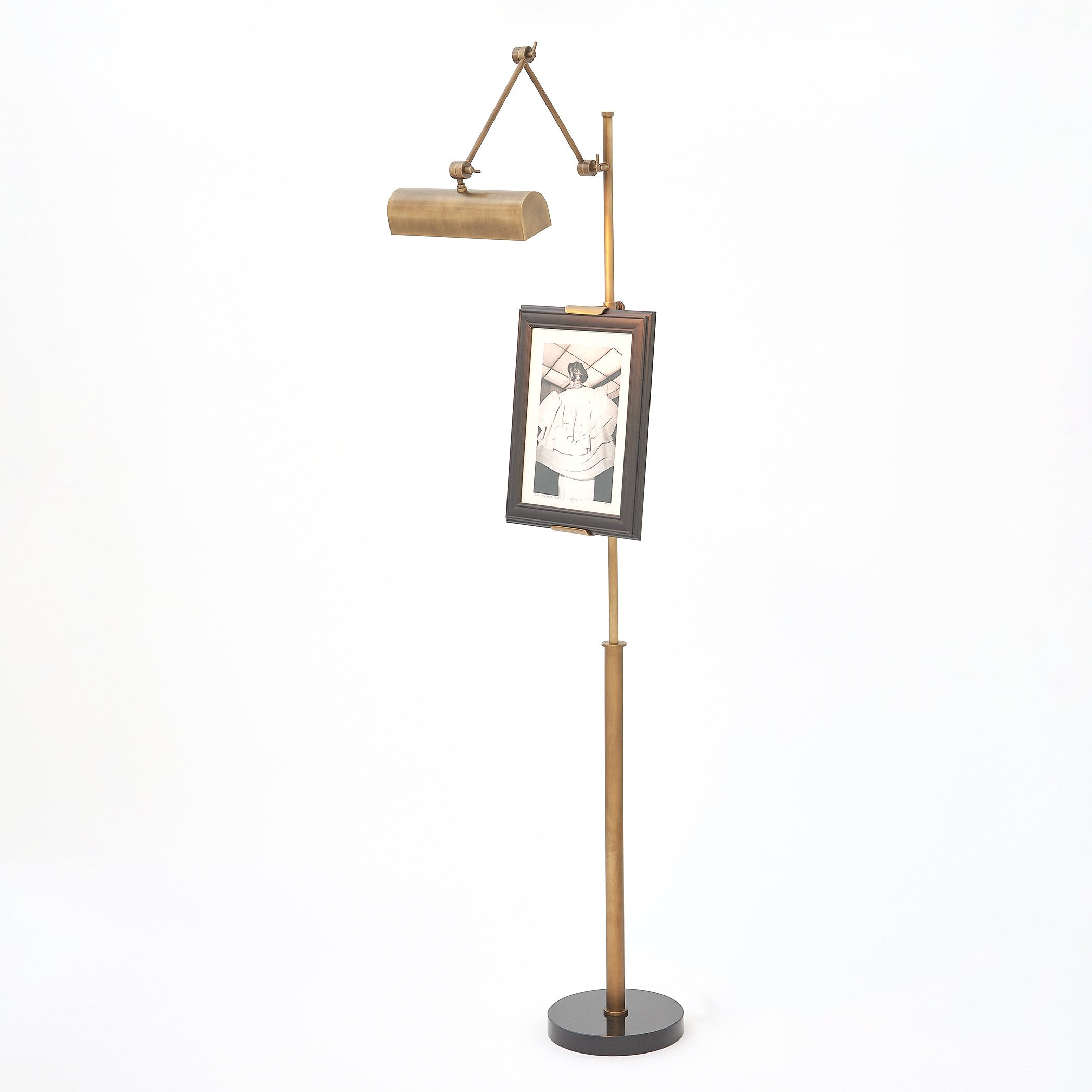 Global Views Display Floor Lamp-Brass