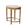 Global Views Liberty Accent Table-Vintage Brass/Calacatta Gold Marble