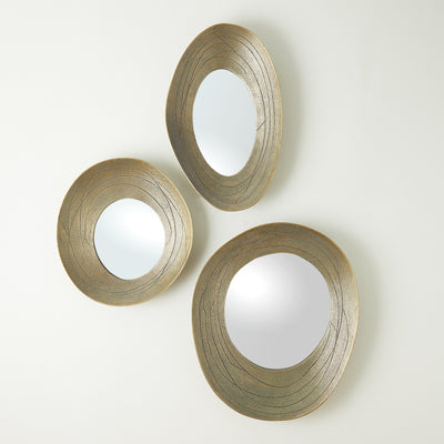 Global Views Antique Gold Saturn Mirror