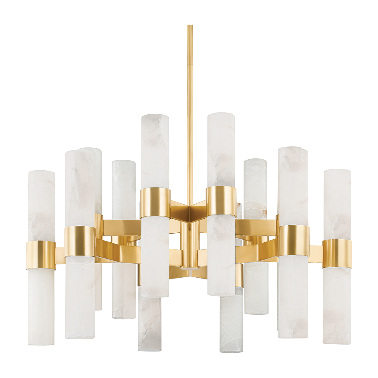 Hudson Valley Lighting Stowe 24 Light 37.75 inch Aged Brass Chandelier Ceiling Light