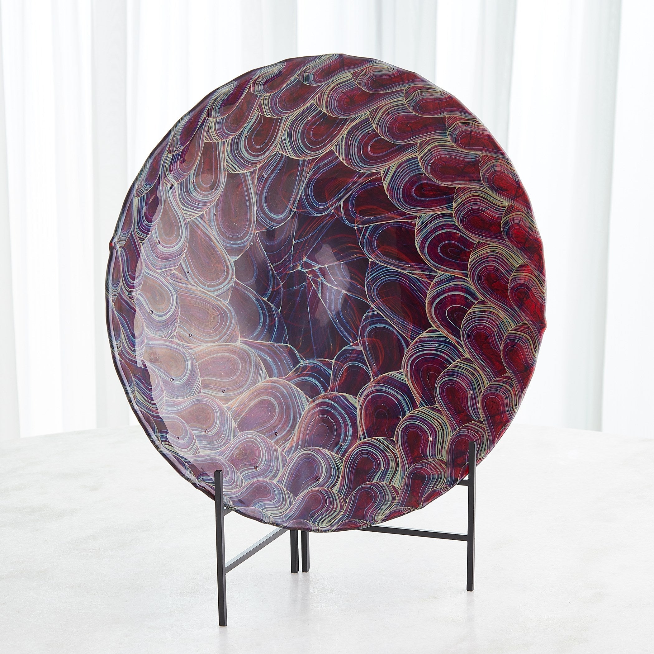 Global Views Plum Kaleidoscope Centerpiece