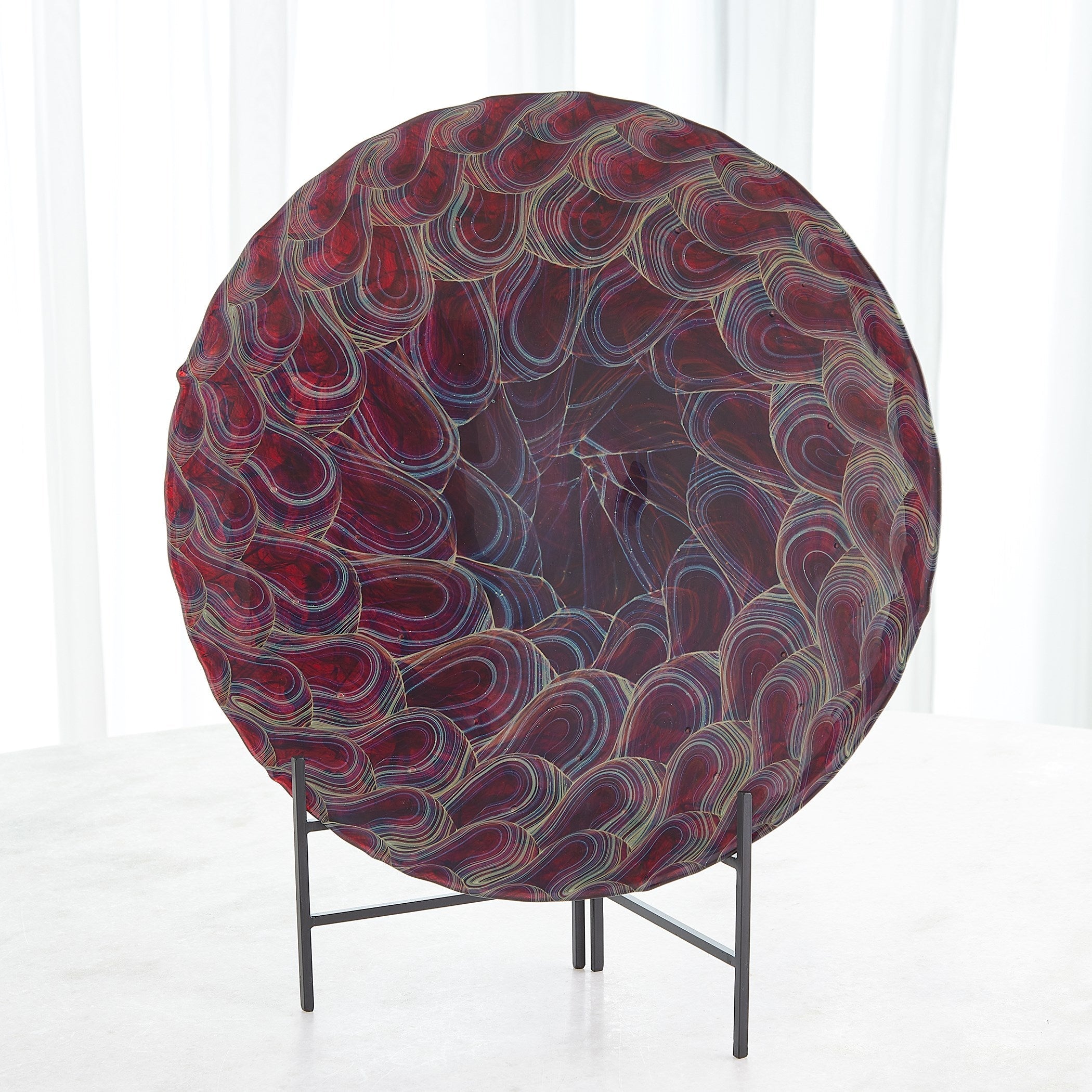 Global Views Plum Kaleidoscope Centerpiece