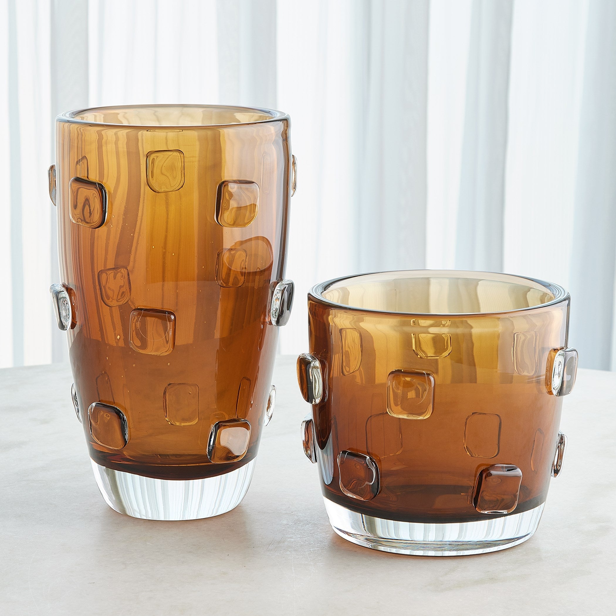 Global Views Amber Large Ingot Vase