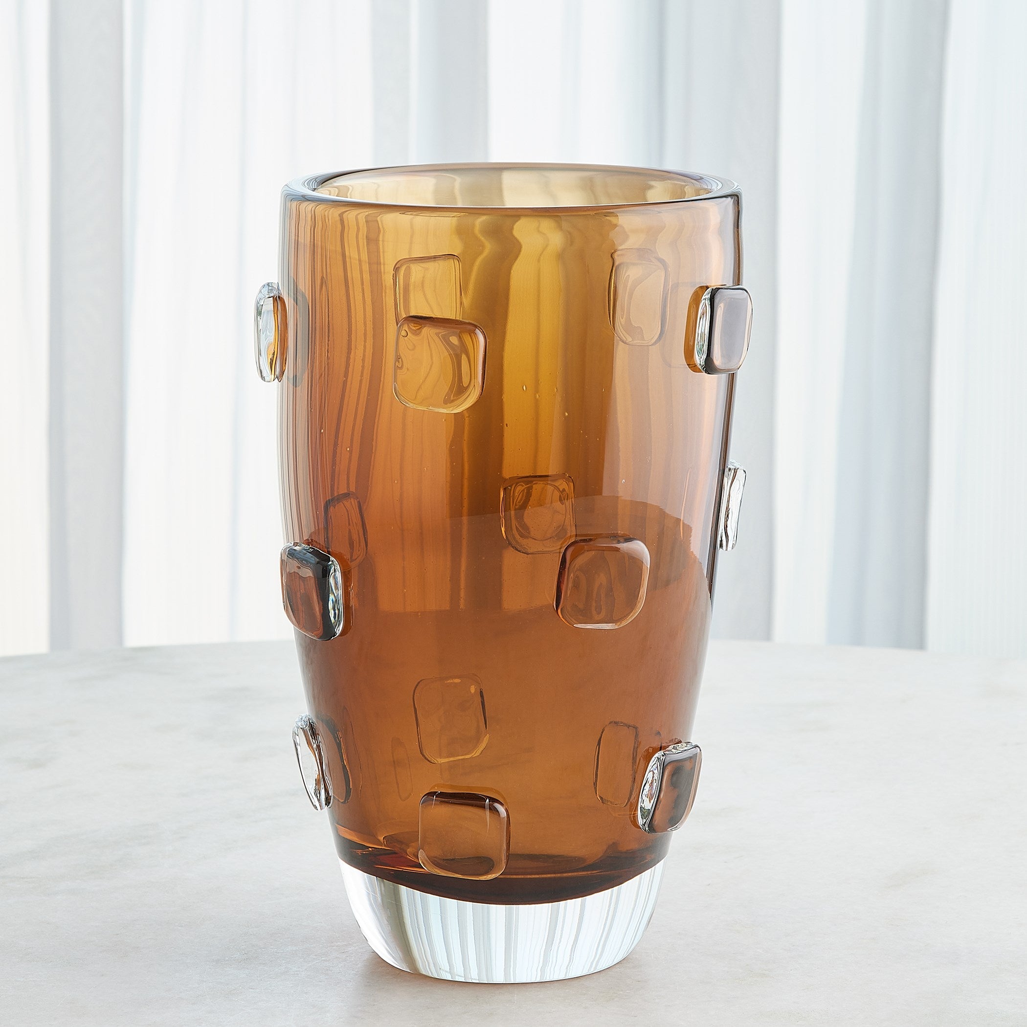 Global Views Amber Large Ingot Vase