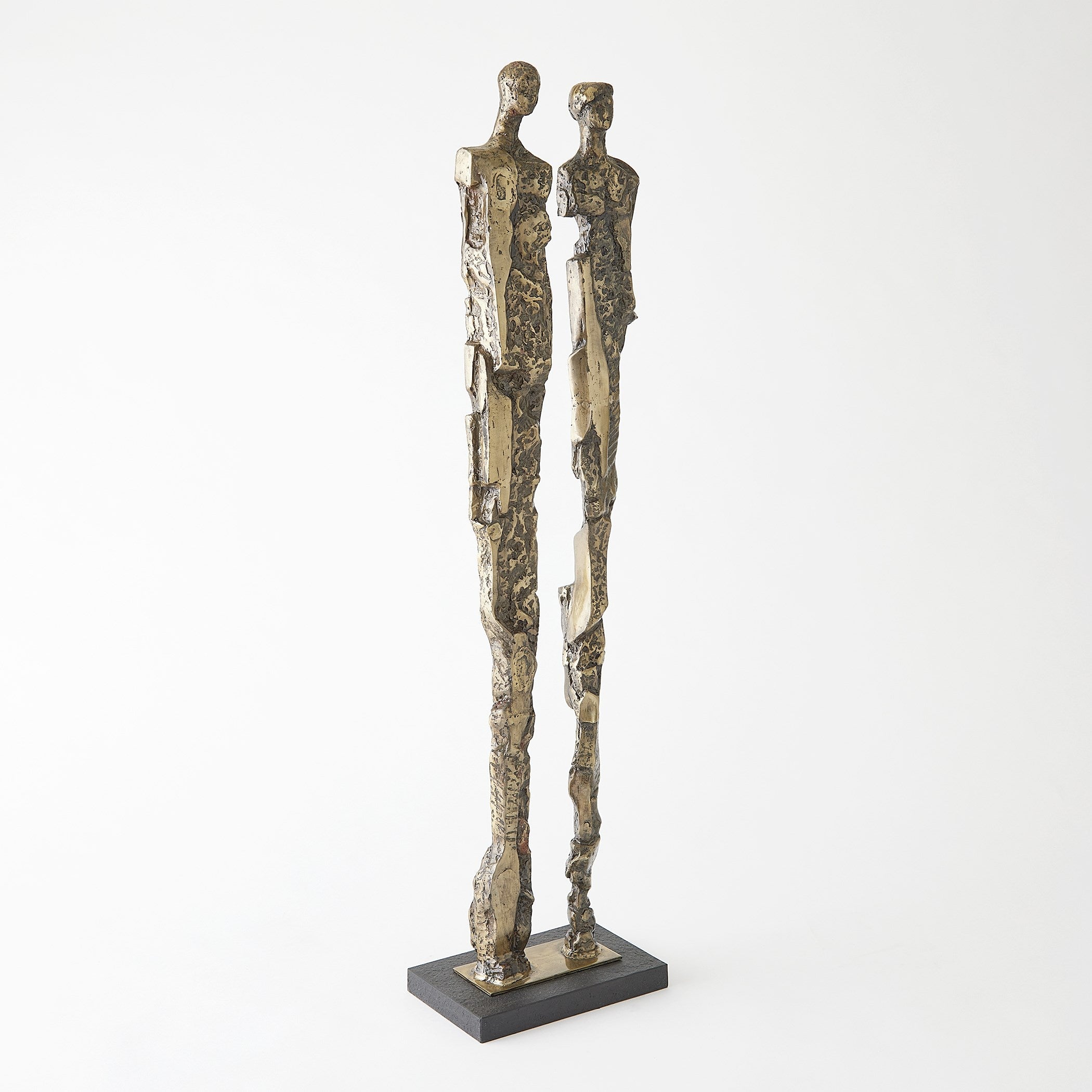 Global Views Brass Abstract Couple Sculpture