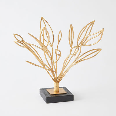 Global Views Gold Leaf Windswept Sculpture