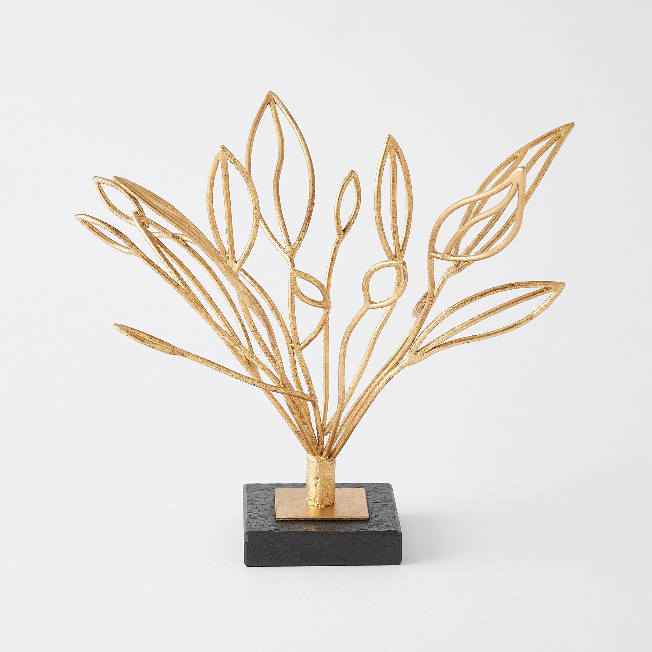 Global Views Gold Leaf Windswept Sculpture
