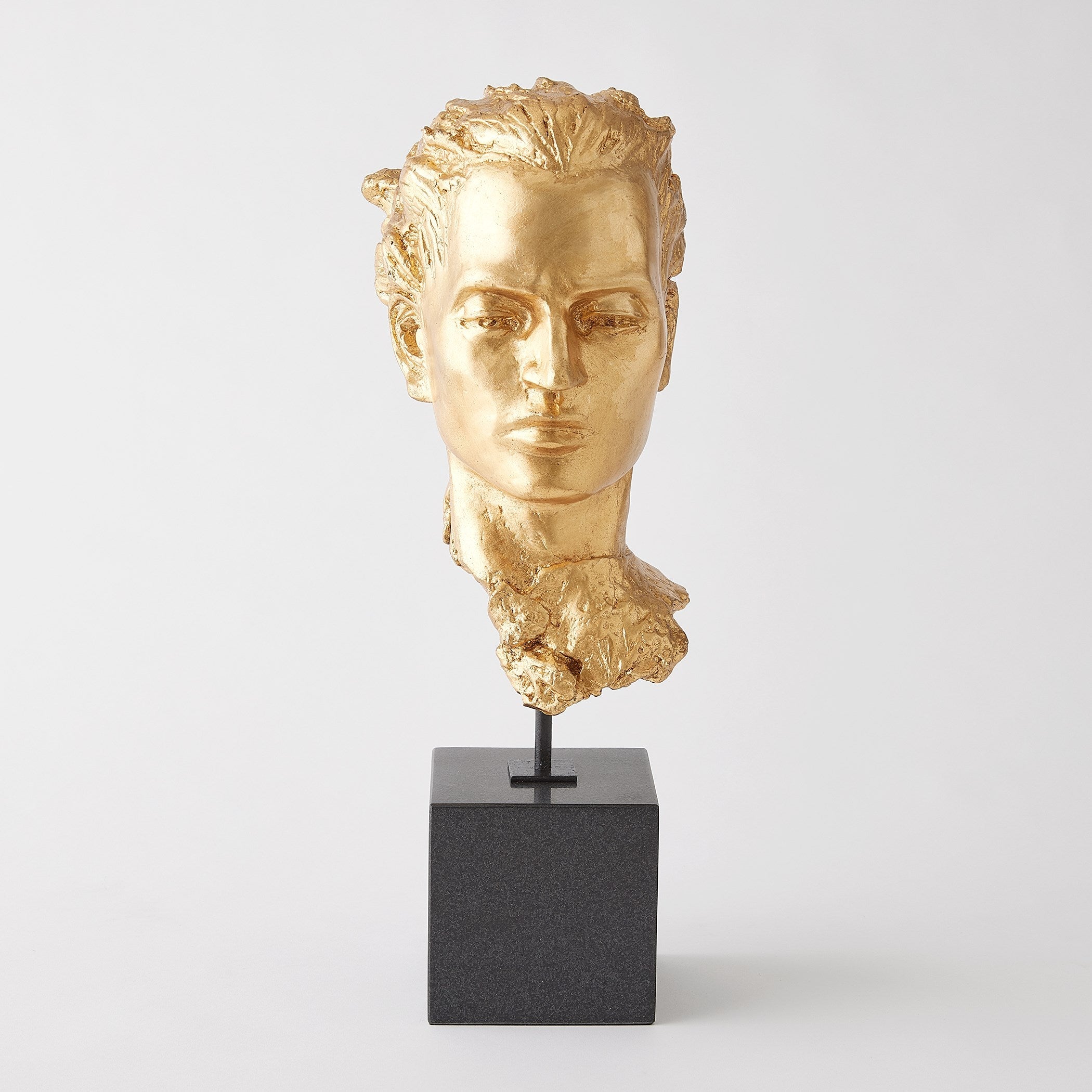 Global Views Gold Leaf Gilded Portrait Sculpture